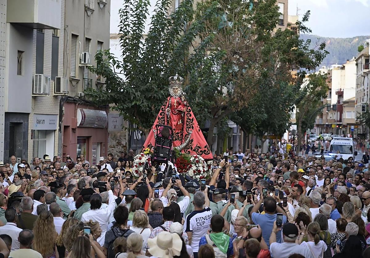 La bajada de la Virgen de la Fuensanta, en septiembre de 2024.
