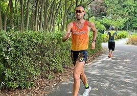 Manu Bermúdez entrenando en Tokio para la cita mundialista de este fin de semana.