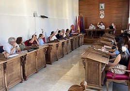 Pleno de Cieza de este jueves, donde se retrasó la votación sobre los presupuestos del Ayuntamiento.