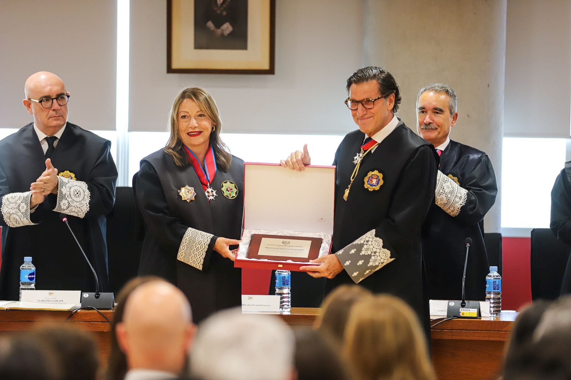 El homenaje del Colegio de Procuradores de Murcia al expresidente del TSJ, Miguel Pasqual del Riquelme, en imágenes