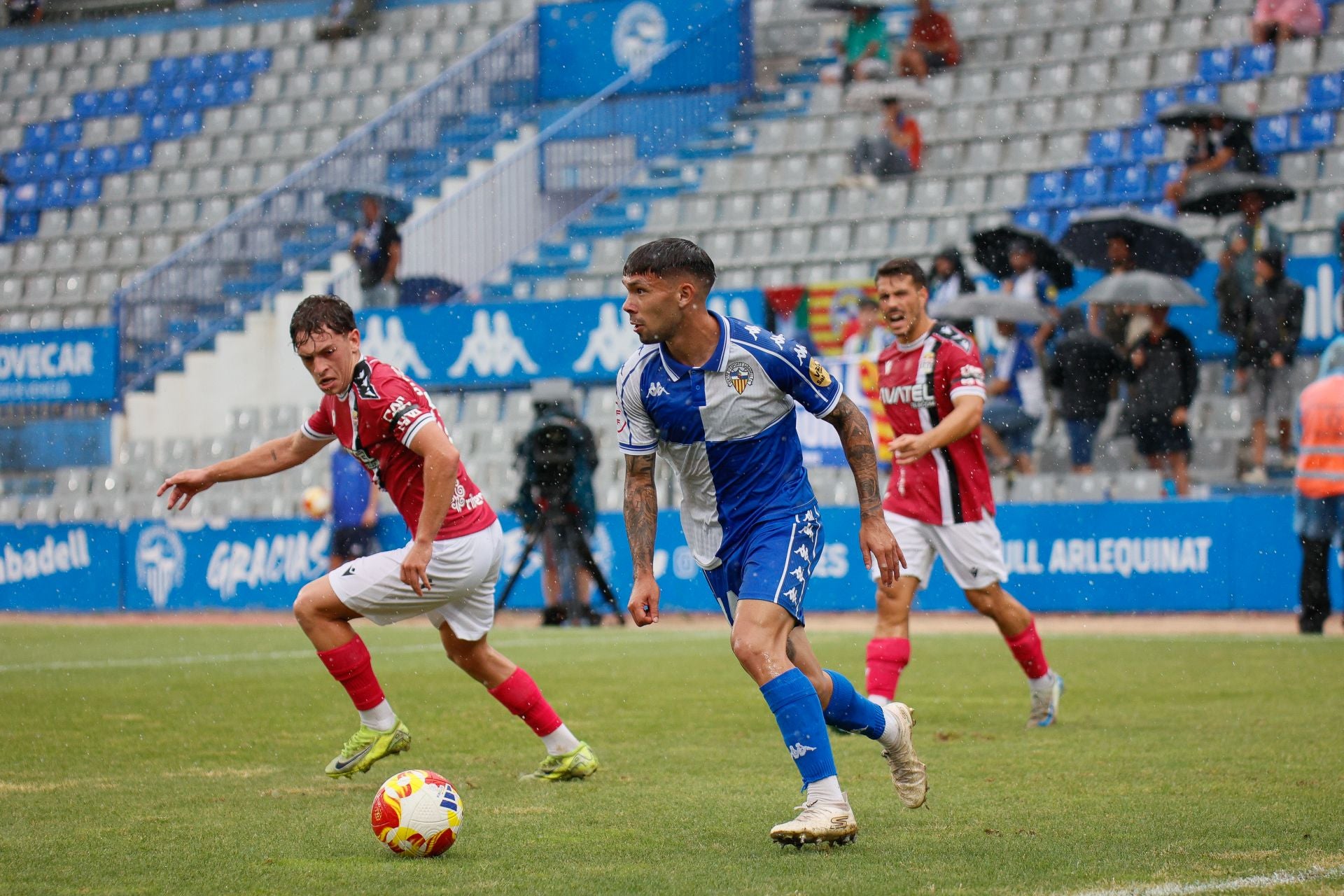 El partido suspendido entre Sabadell y Cartagena, en imágenes