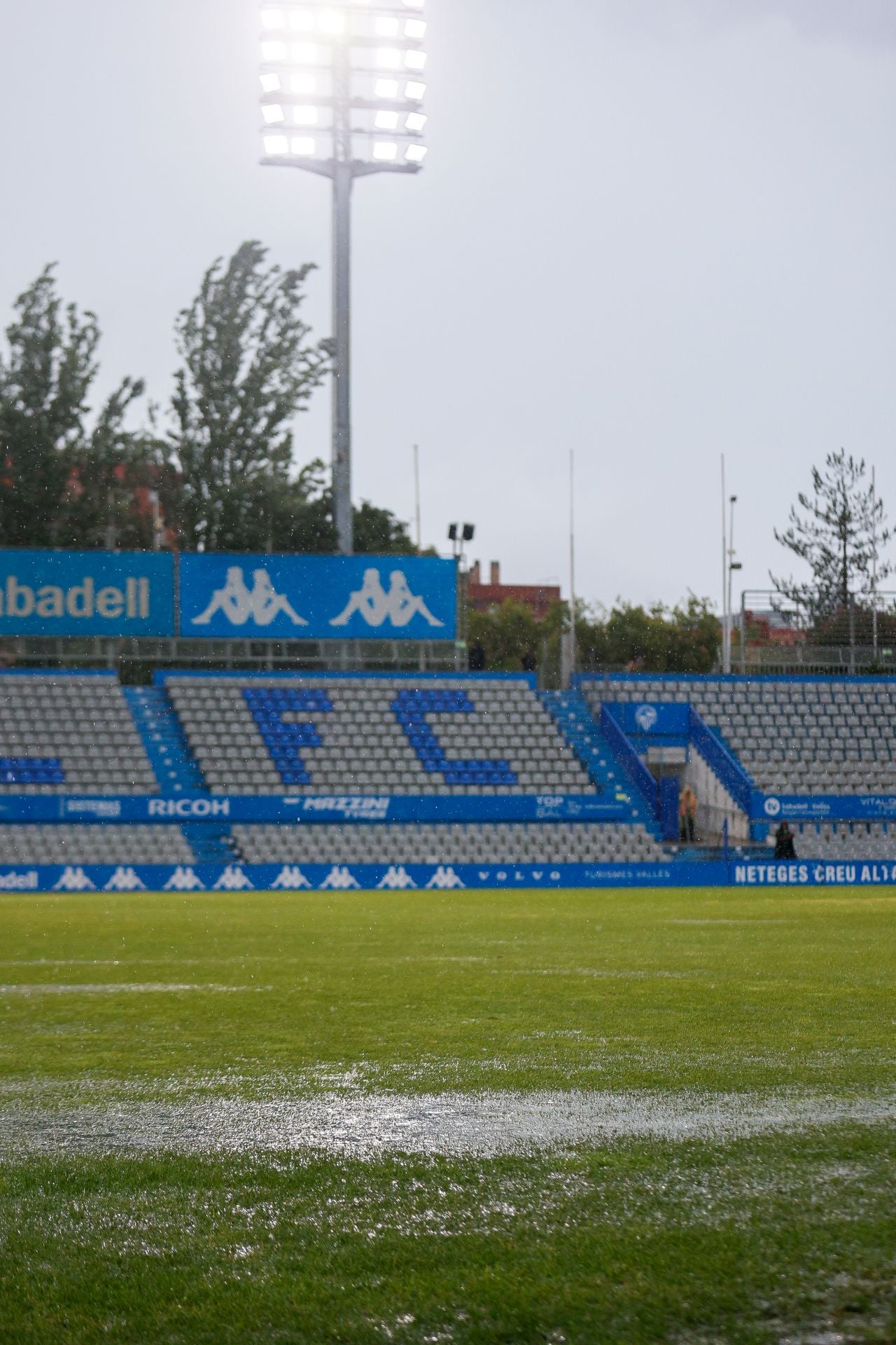 El partido suspendido entre Sabadell y Cartagena, en imágenes