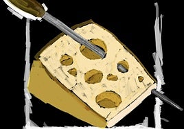 Un formidable queso con agujeros