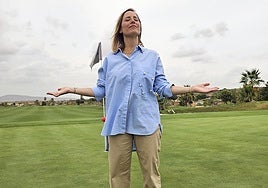 Buena energía. Andrea Pascual, conectando con el recorrido antes de comenzar la competición.