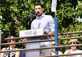 José Verdú 'Toché', durante el pregón de este sábado.