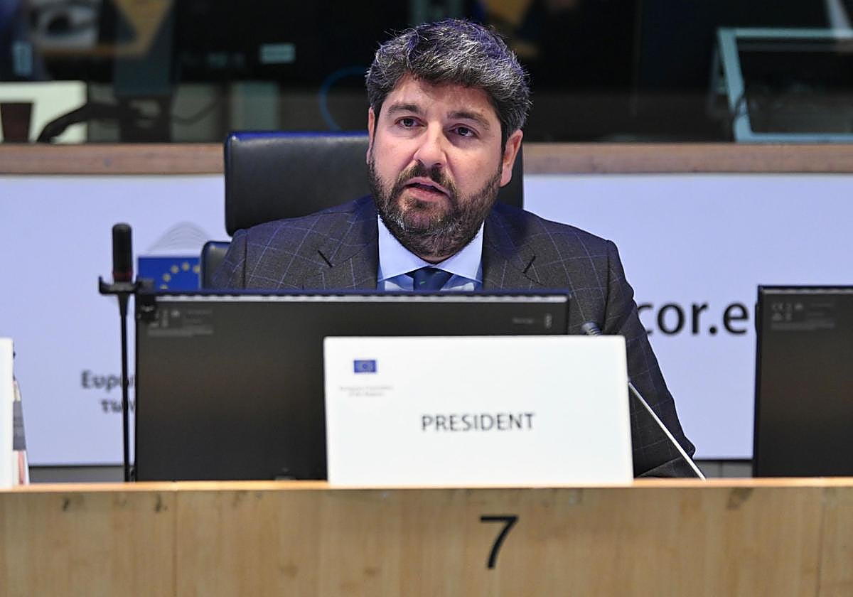 Fernando López Miras, durante su intervención.