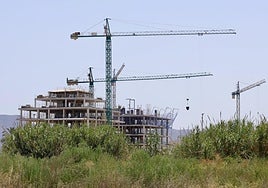 Imagen de archivo de viviendas en construcción en la zona de Zarandona, Murcia.