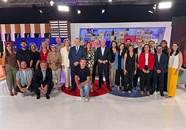 Presentación de la nueva temporada de La 7 y Onda Regional, ayer.