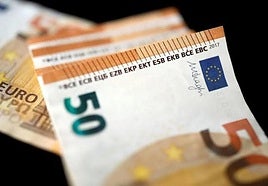 Billetes de 50 euros en una imagen de archivo.