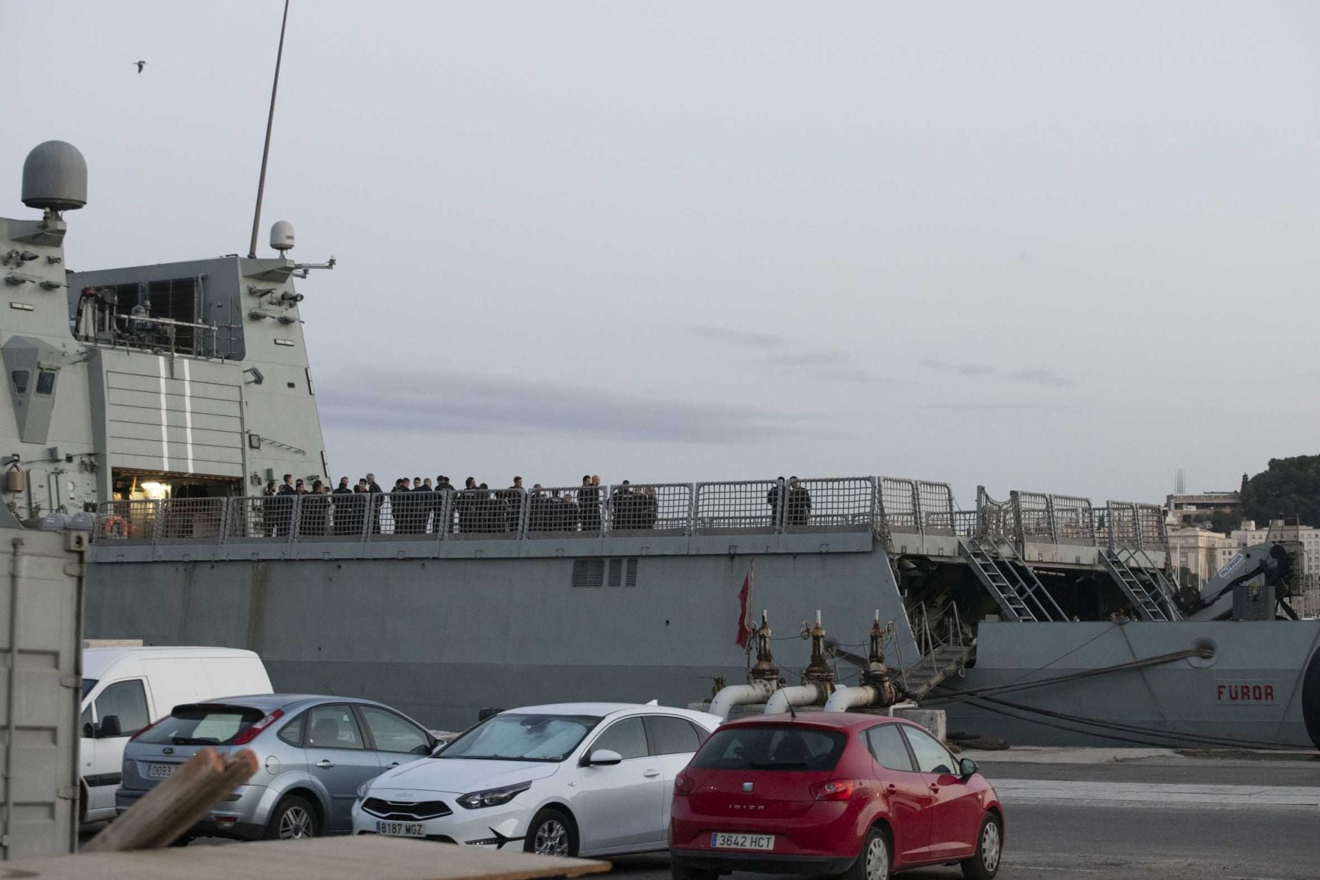 En imágenes, preparativos del &#039;Furor&#039; en el puerto de Cartagena antes de partir a Gaza