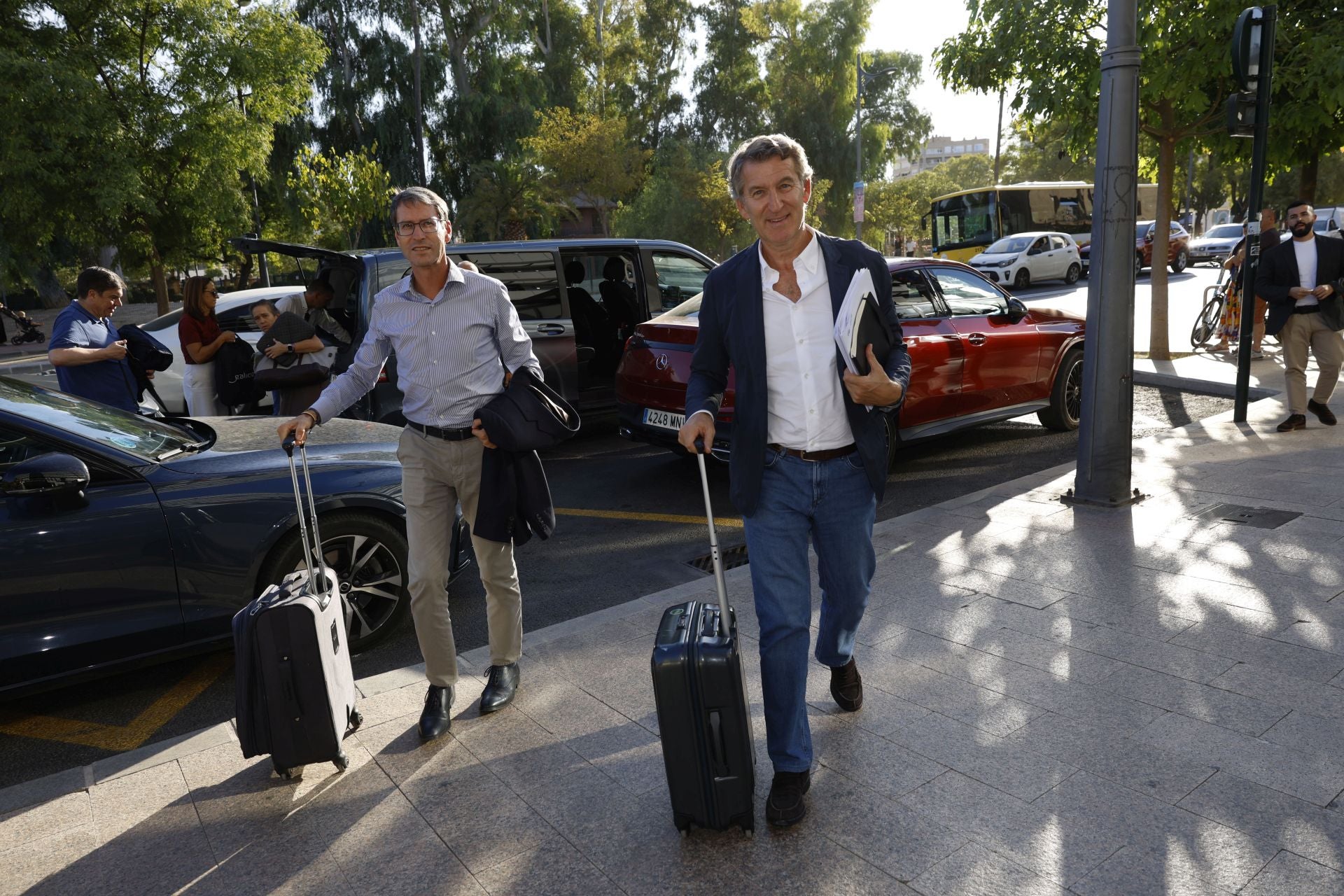 En imágenes, llegada de los presidentes autonómicos del PP a la cumbre de Murcia