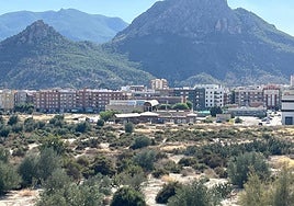 Vista de la zona sureste de la ciudad de Cieza, afectada por el riesgo de inundaciones.