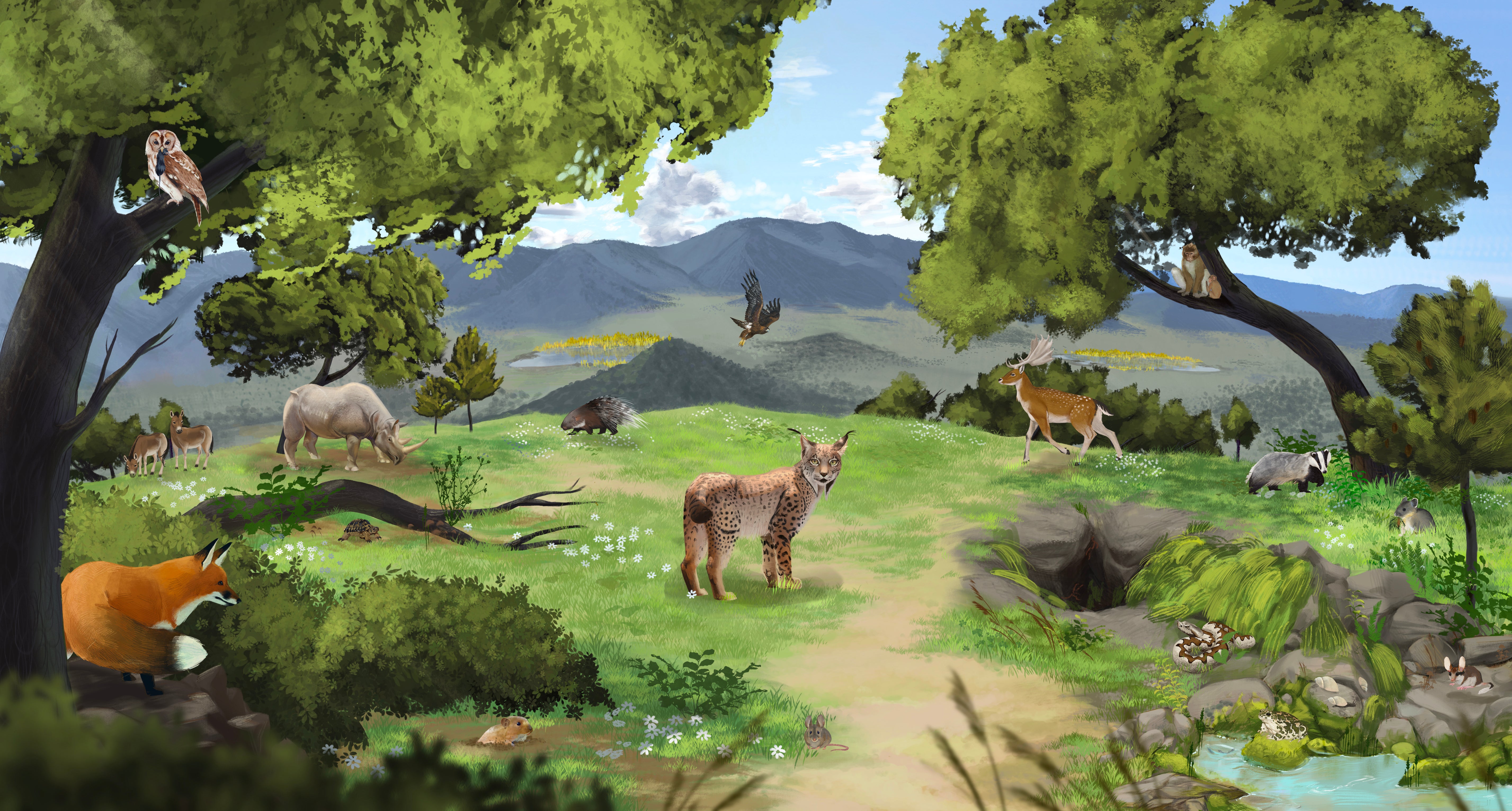 Imagen antes - Recreaciones del entorno del yacimiento de Quibas