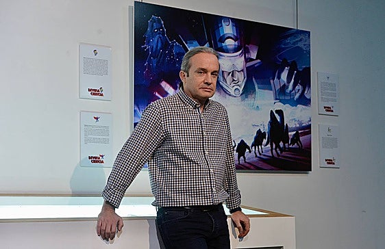 Carlos Briones, en la Biblioteca Regional durante una de sus últimas visitas a Murcia.