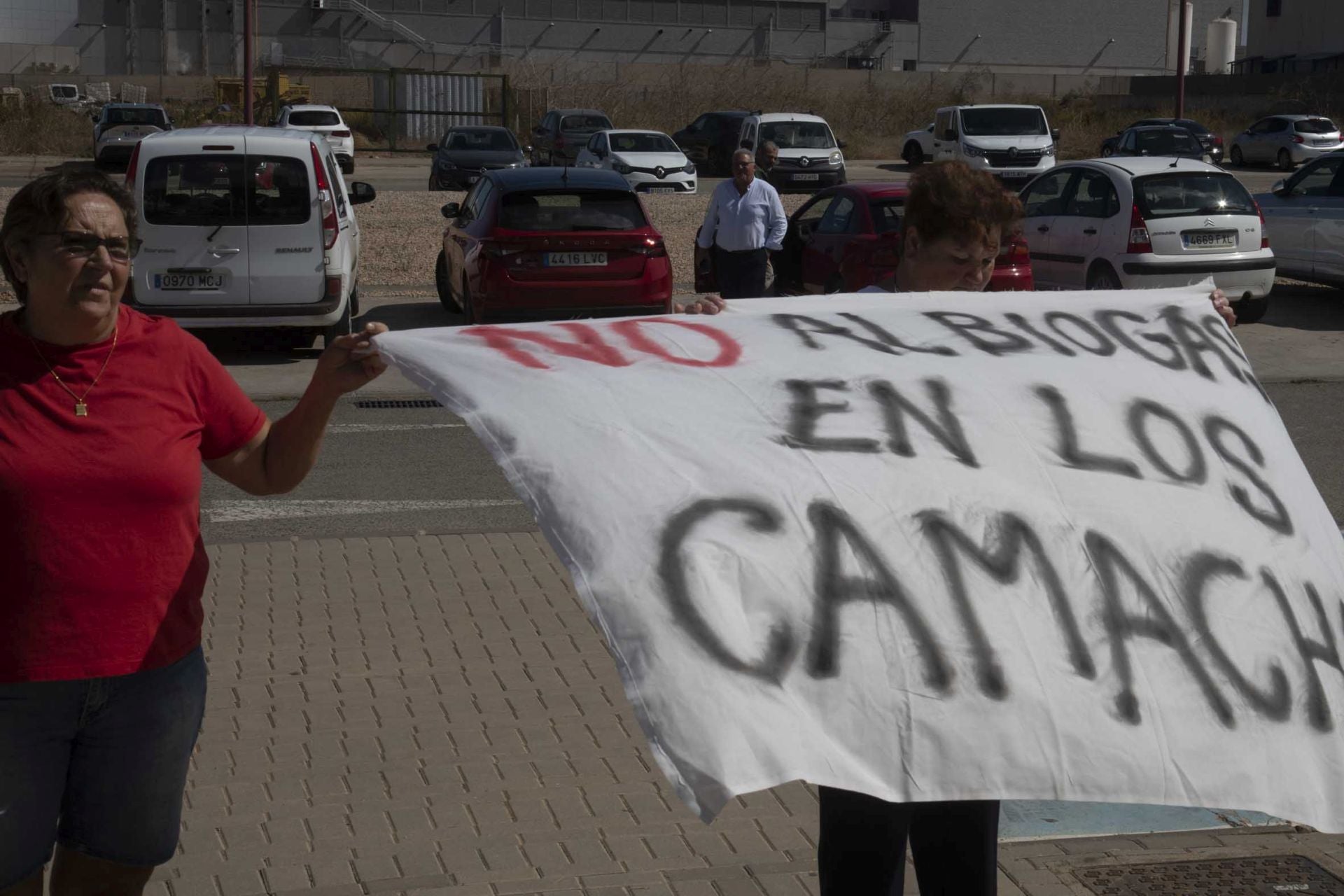 Las imágenes de la protesta de los vecinos de Los Camachos contra la planta de biogás