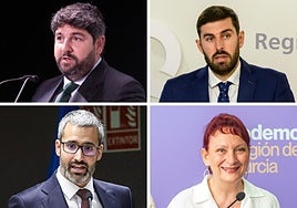 Fernando López Miras, José Ángel Antelo, Francisco Lucas y María Marín.