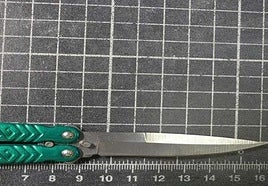 El arma blanca utilizada en la agresión.