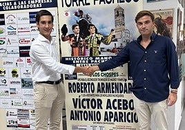 Los dos novilleros de Torre Pacheco el día de la presentación del cartel.