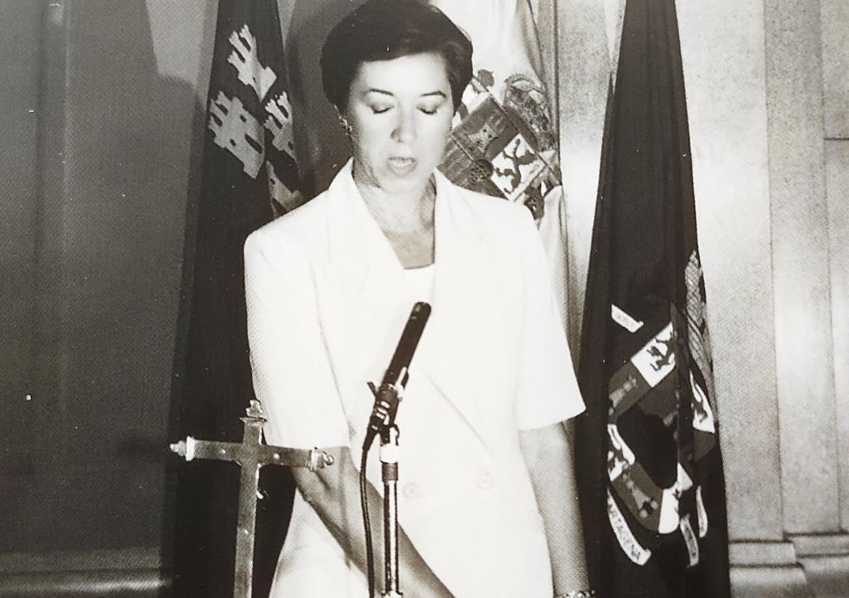 Pilar Barreiro a su llegada a la Alcaldía de Cartagena en 1995.