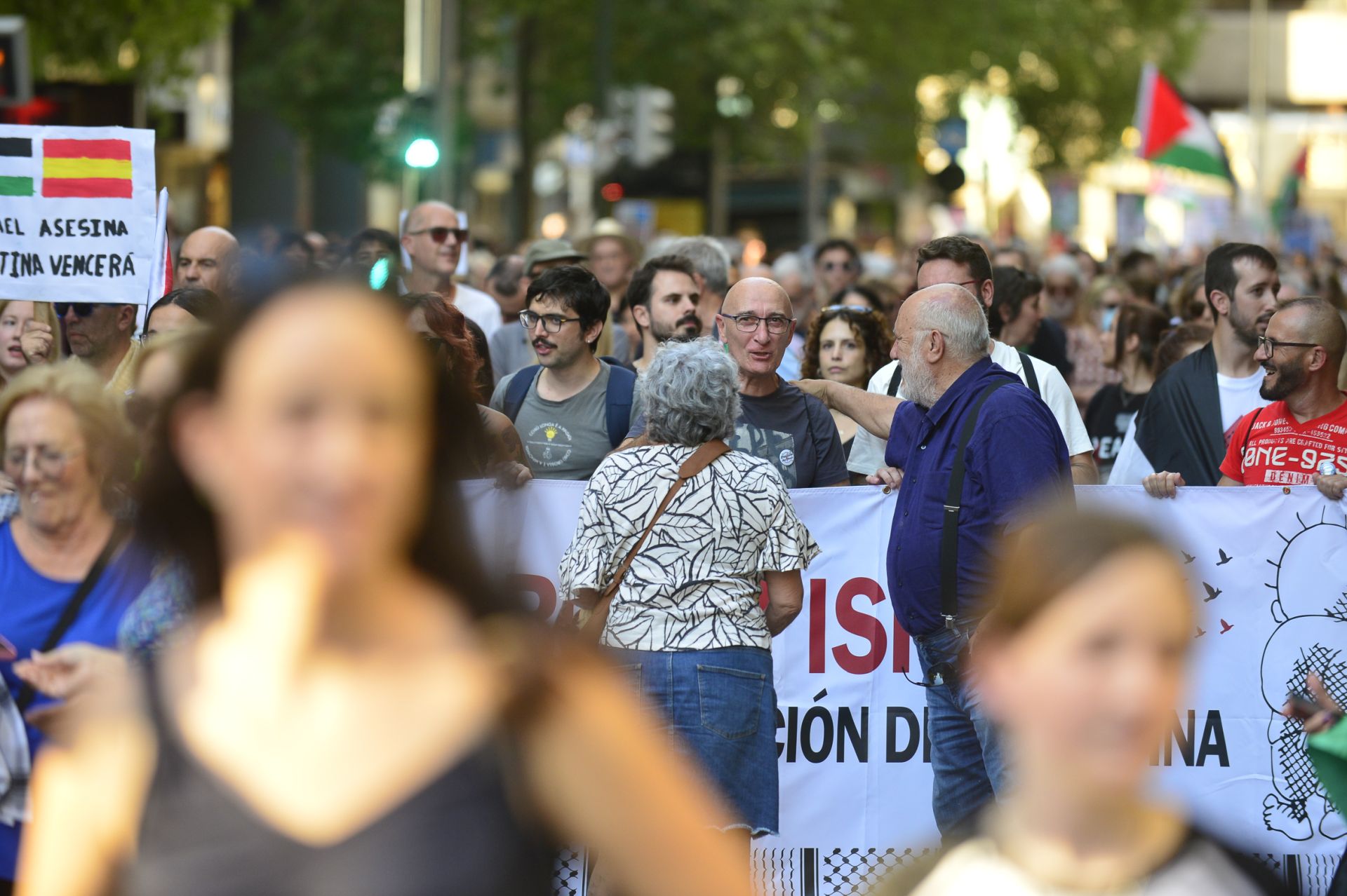 La masiva manifestación por Gaza en Murcia, en imágenes