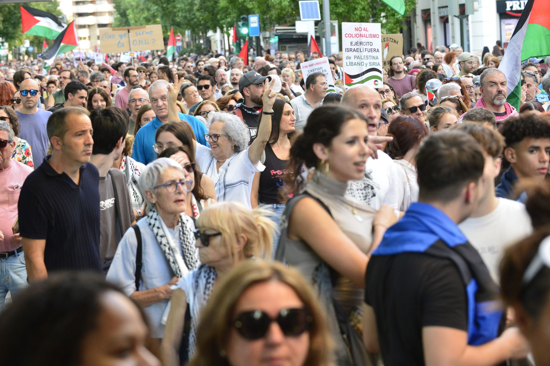 La masiva manifestación por Gaza en Murcia, en imágenes