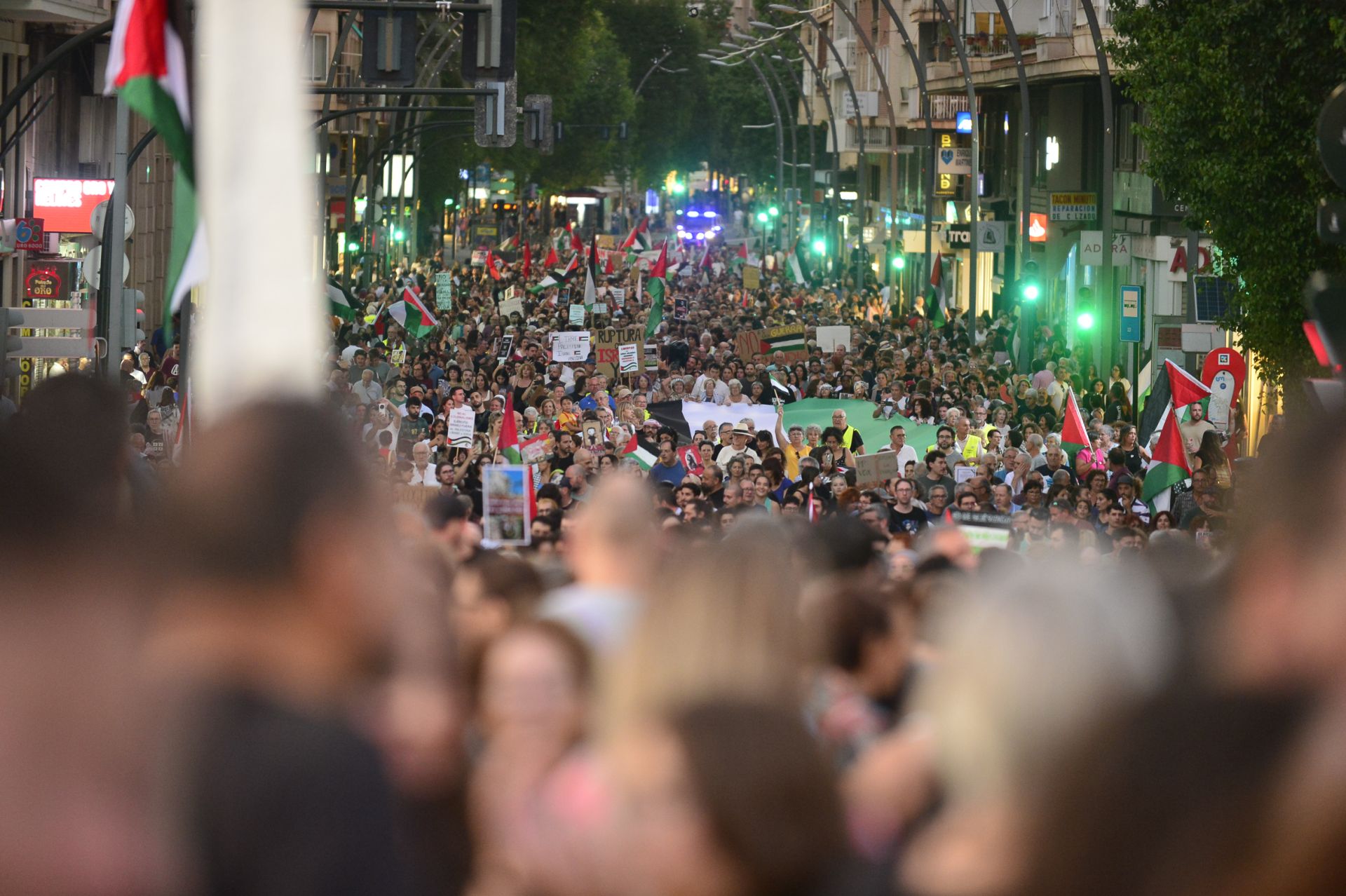 La masiva manifestación por Gaza en Murcia, en imágenes