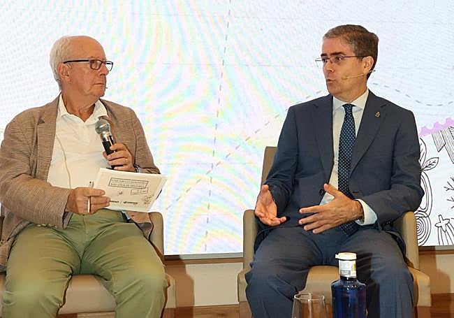 Jesús Pacheco, en un momento de la charla que mantuvo con Pachi Larrosa.
