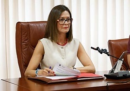 María del Carmen Moreno, en su último Pleno como alcaldesa.