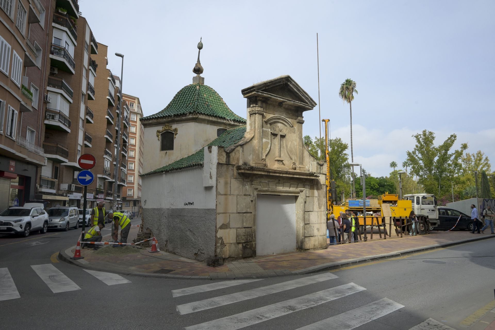 En imágenes, empiezan las obras de recuperación de la Ermita del Salitre de Murcia