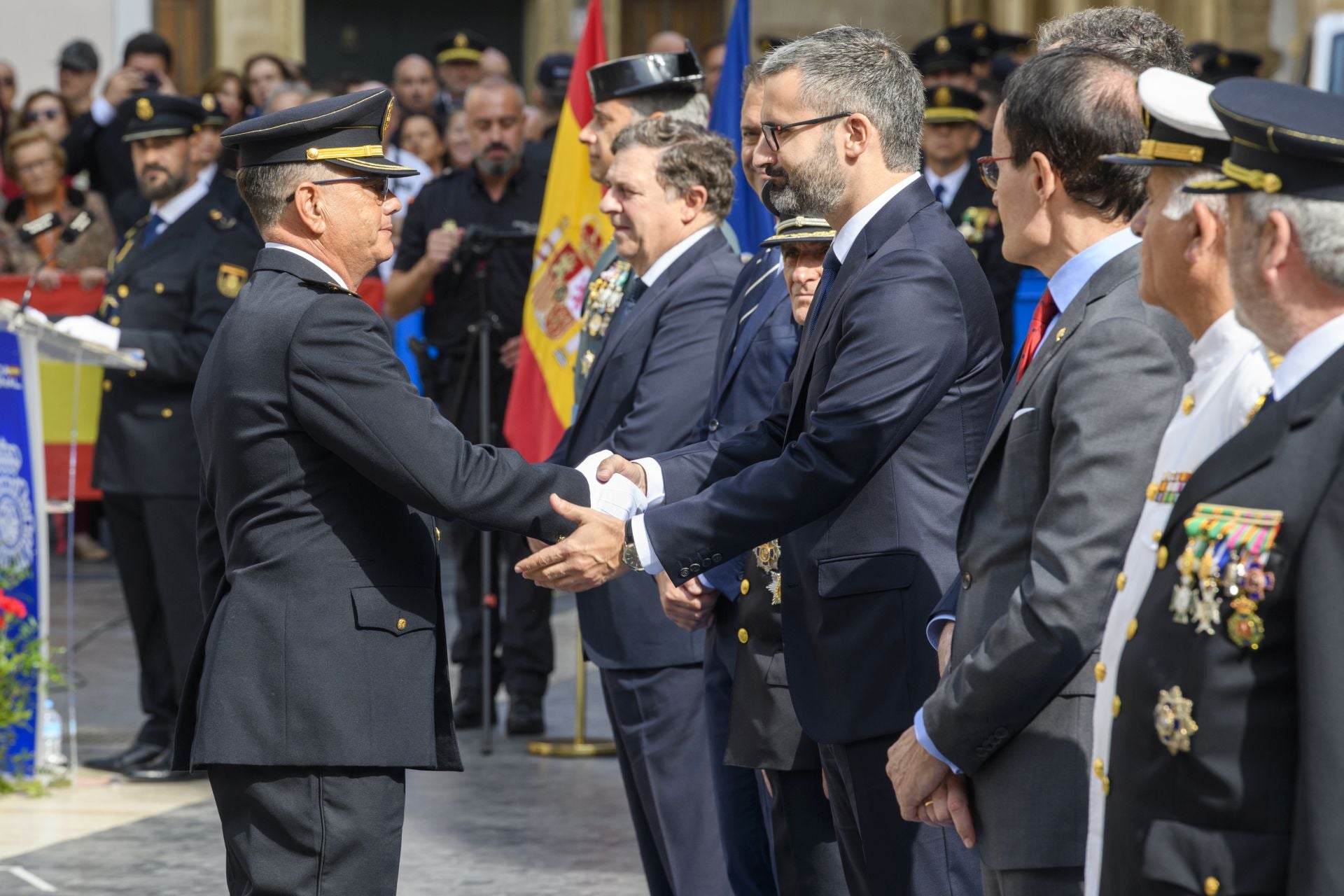 El acto por el Día de la Policía en Murcia, en imágenes