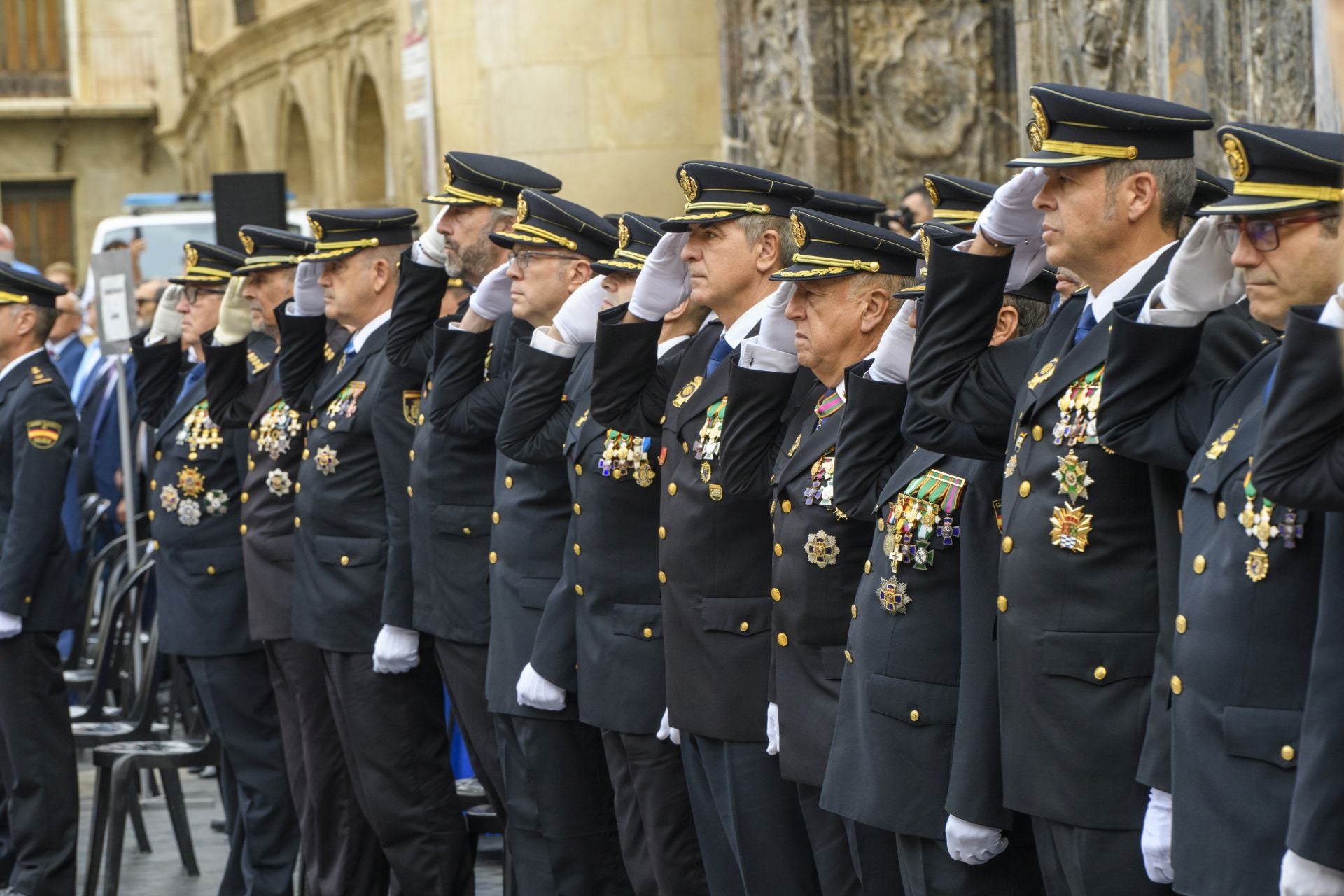 El acto por el Día de la Policía en Murcia, en imágenes