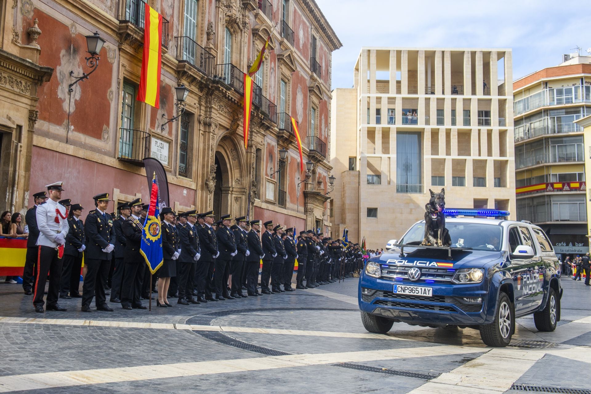 El acto por el Día de la Policía en Murcia, en imágenes