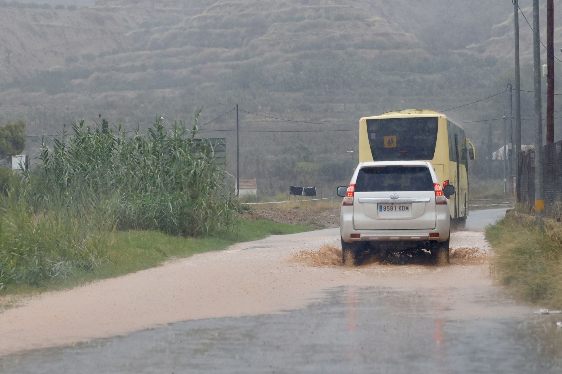 Las imágenes de la tormenta y la lluvia por la dana &#039;Alice&#039; este jueves en la Región de Murcia