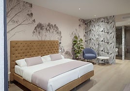 Una de las habitaciones del hotel.