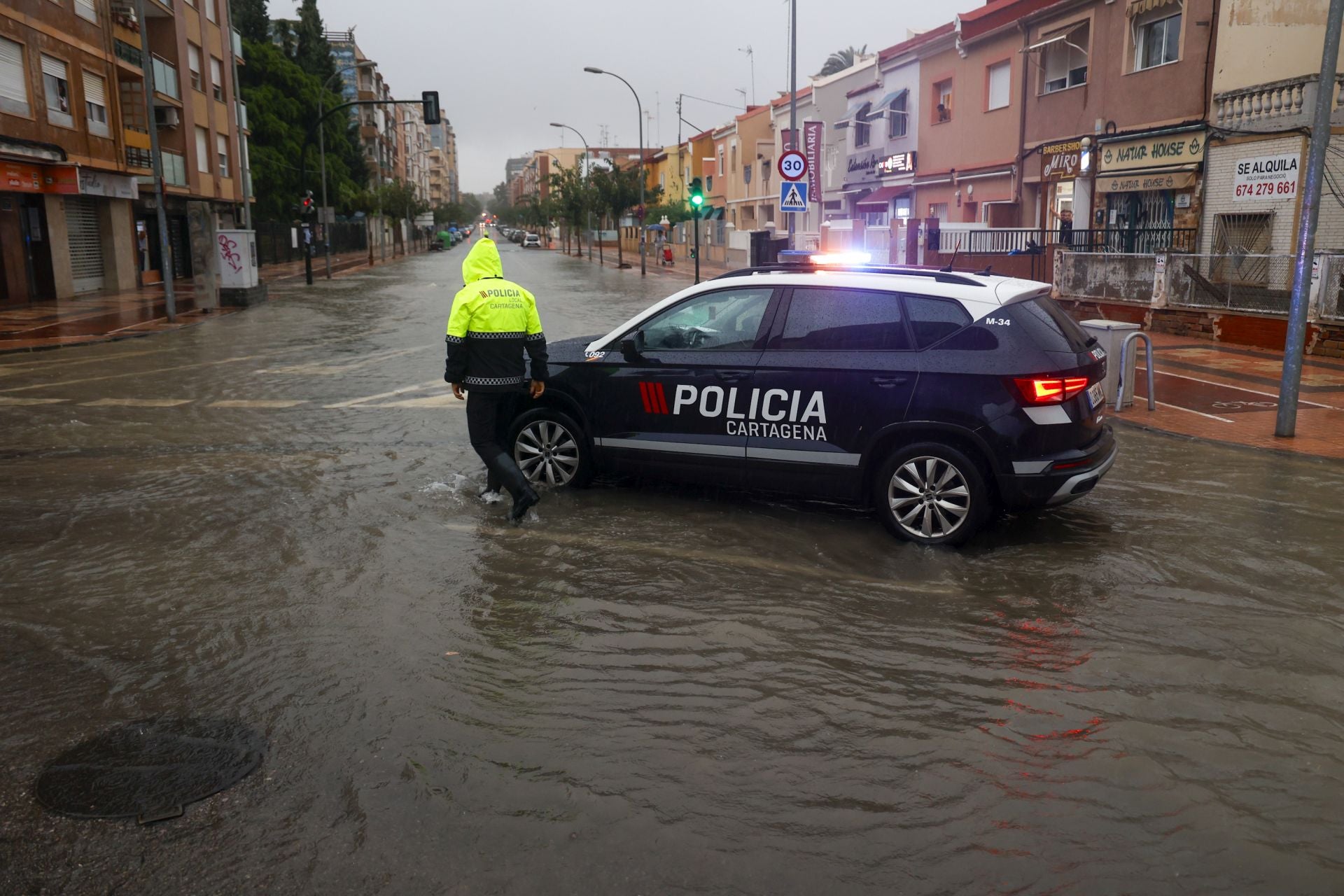 En imágenes, los efectos de la dana en Cartagena