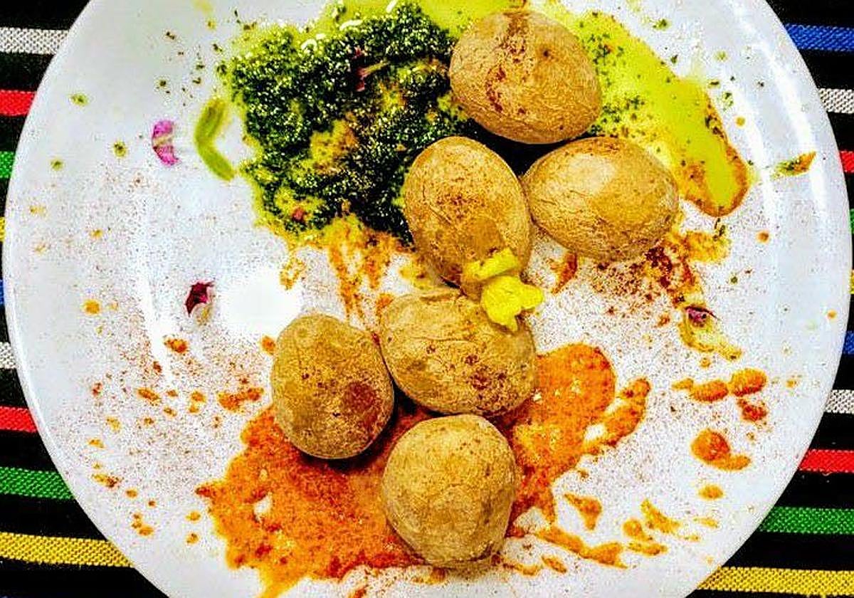 Papas arrugadas con mojo picón.