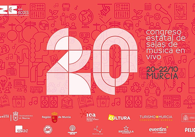 Cartel del Congreso Estatal de Salas de Música en Vivo.