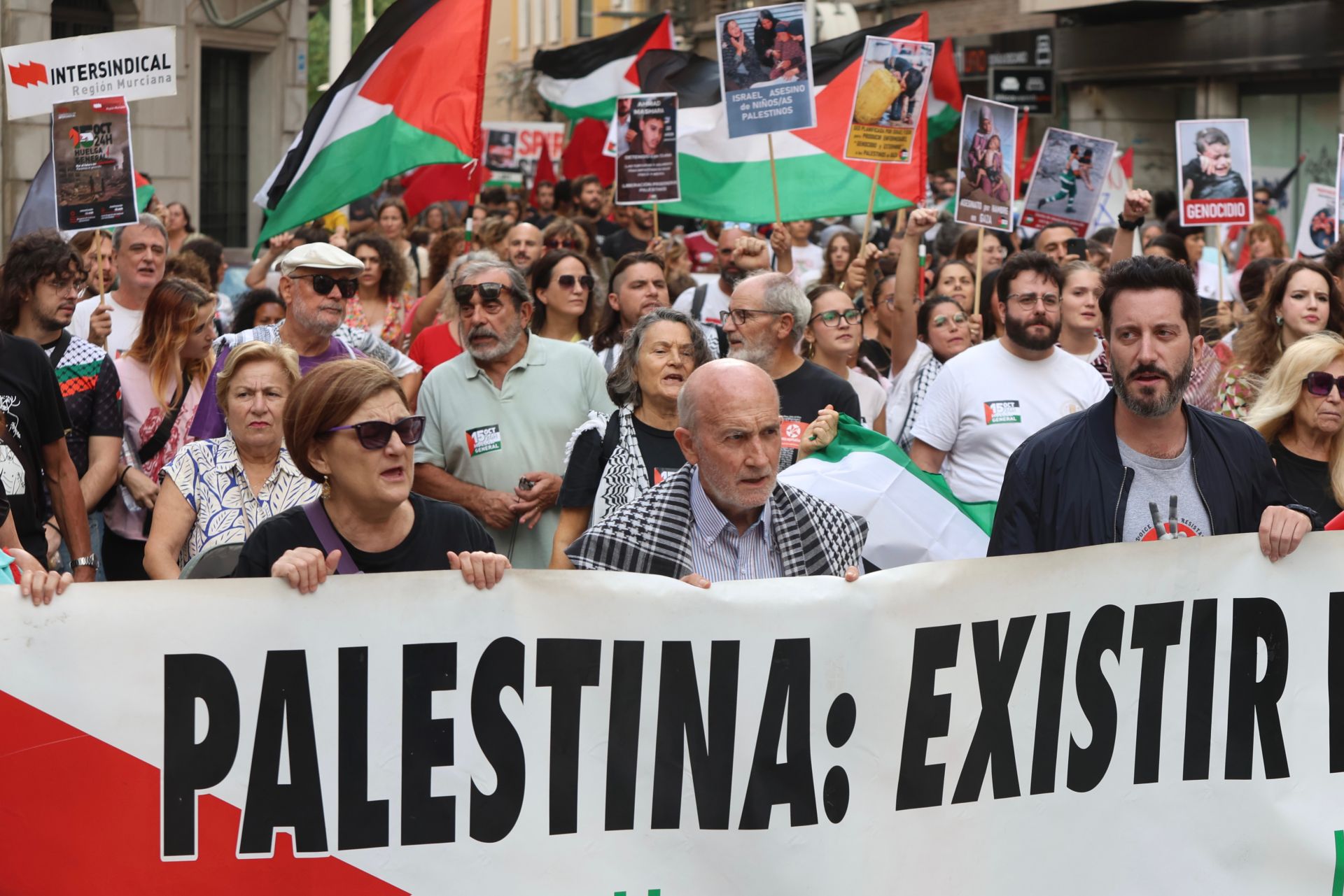 La movilización social por Palestina en Murcia, en imágenes
