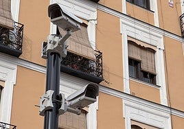 Cámaras dotadas con software de Inteligencia Artificial (IA) en una imagen de archivo.