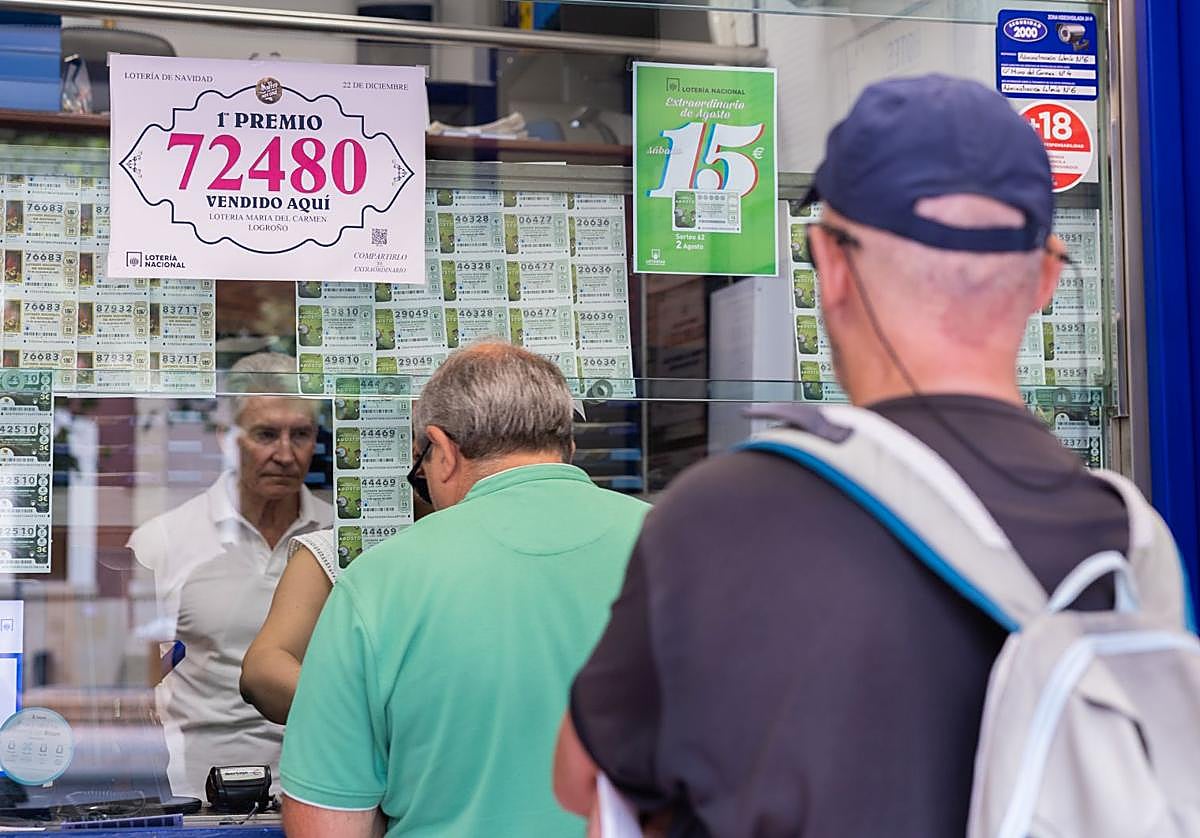Una administración de Lotería de Navidad.