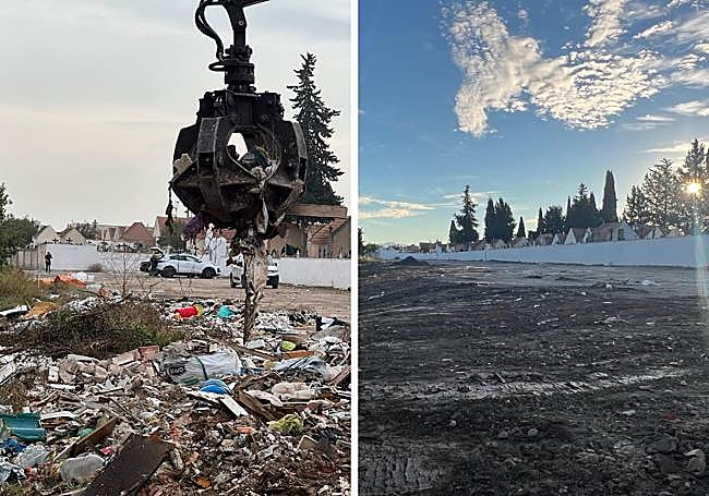 Antes y después de la limpieza llevada a cabo en San Ginés.