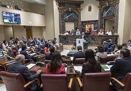 El Pleno, este martes, de la Asamblea Regional.