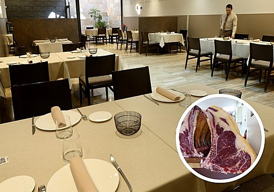 Preparación de las mesas en el comedor del establecimiento.