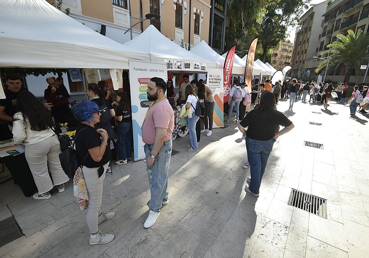 Imagen del Encuentro del Voluntariado de la Region de Murcia celebrado el martes.