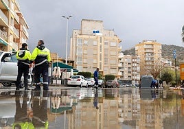 Lluvias en Águilas, en una imagen de archivo.