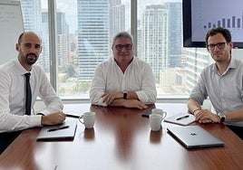 De izq. a dcha., José Miguel Vegara, José María López Gullón y Salvador Angosto, promotores de la 'spin-off' IDI4SPORT, S.L.