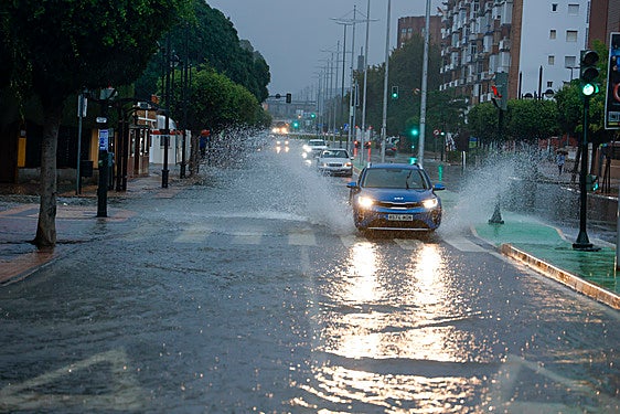 Lluvia en Cartagena, en una imagen de archivo.