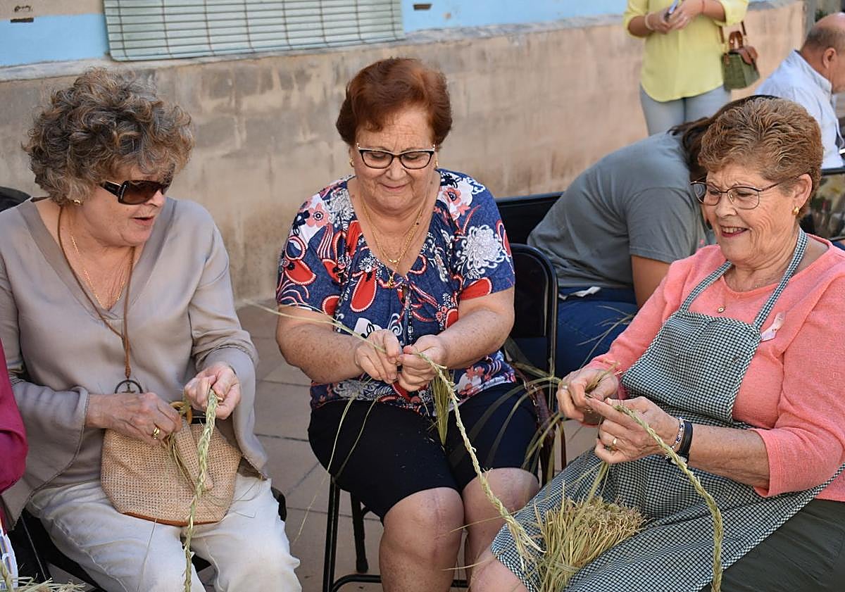 Imagen principal - Recreación del corro donde se trabajaba el esparto. 