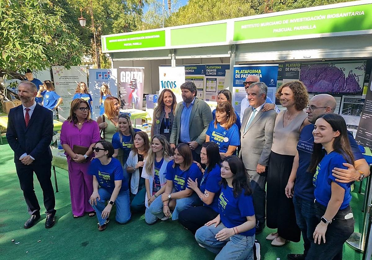 Fernando López Miras y otras autoridades, en la Semana de la Ciencia.