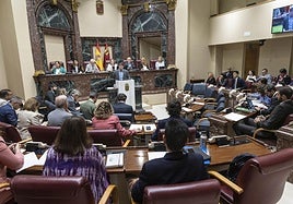 El hemiciclo del Parlamento Autonómico, este viernes.